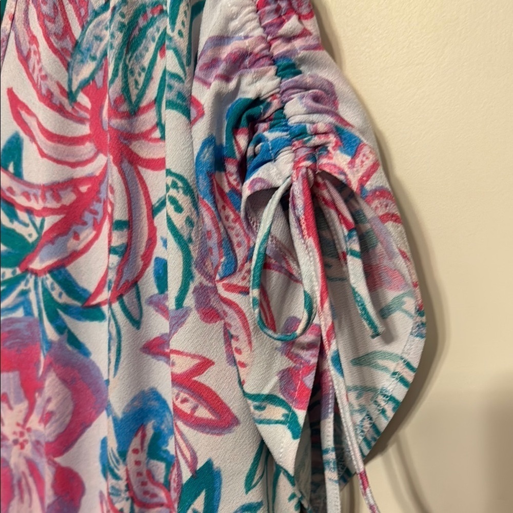 Floral Jumpsuit in Pink and Green Stella Parker Collection Sz Large - Picture 5 of 8
